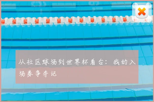 从社区球场到世界杯看台：我的入场券争夺记